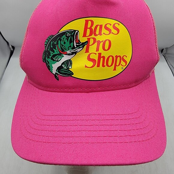 Bass Pro Shops Pink Trucker Hat Mesh Snapback Cap One Size Fits Most OSFM - Picture 9 of 10
